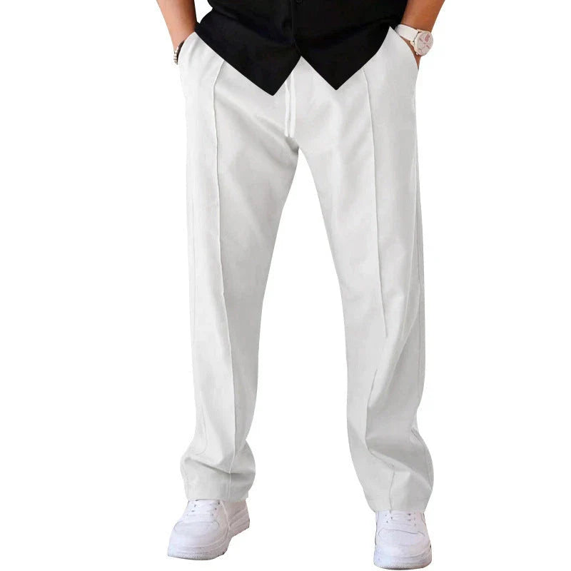 Comfortable drawstring waist casual pants for men in various colors and sizes