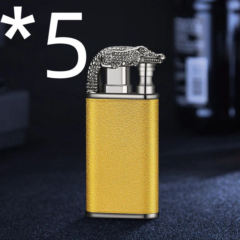 Versatile double flame lighter with a sleek and stylish design, perfect for outdoor adventures, grilling, and cigar lighting.