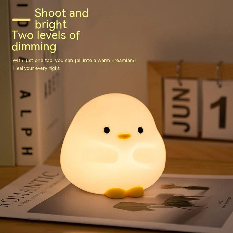 Cute duck-shaped LED night light with soft, adjustable glow for cozy bedtime