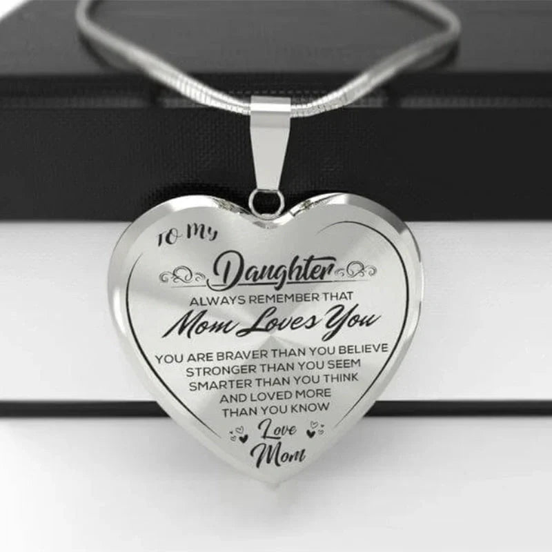 Heart epoxy necklace with adjustable snake chain in gold and silver