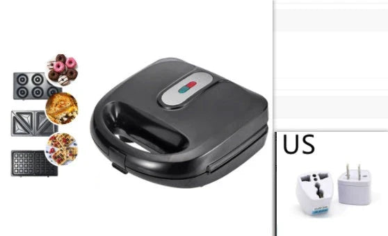 Versatile 6-in-1 Waffle Maker with EU Plug: Grill, Sandwich, and Breakfast Delight