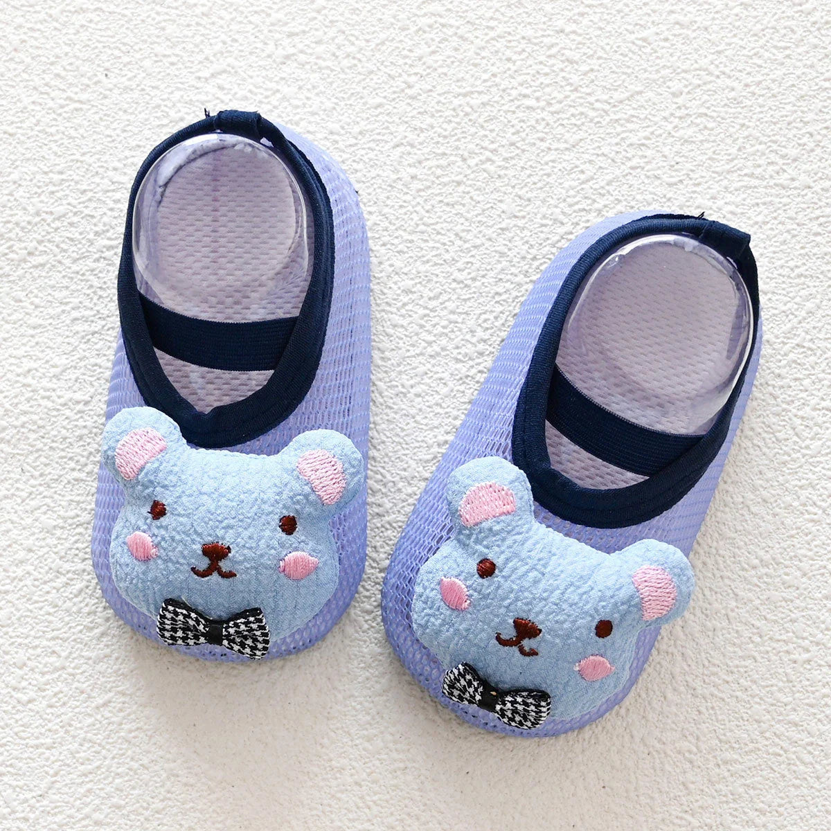 Non-slip baby shoes and socks with cartoon designs for toddlers