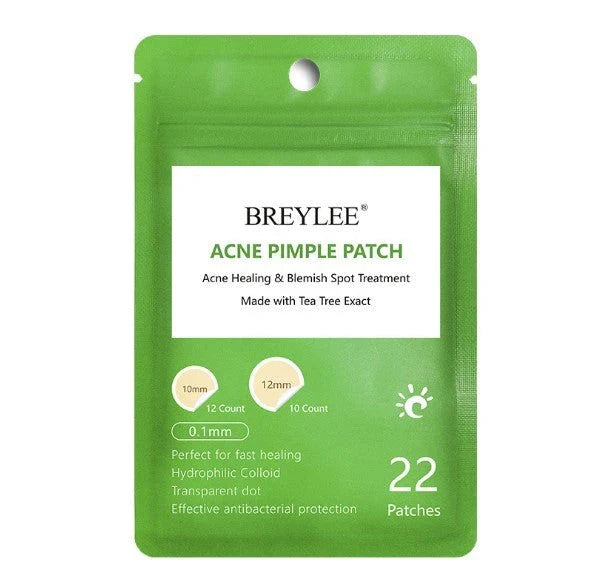 Discreet tea tree spot patches to fade acne marks and blemishes, with a transparent and ultra-thin design for natural-looking coverage.