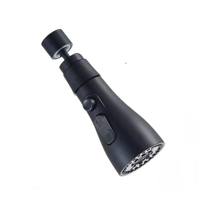 Universal pressurized faucet sprayer with 360-degree rotation and 3 cleaning modes for efficient kitchen cleaning