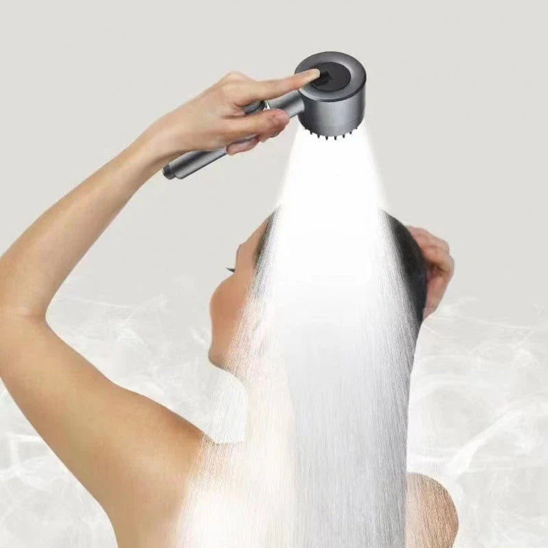 Premium 3-mode high-pressure shower head with detachable filter, made of durable ABS material for a relaxing and refreshing shower experience.