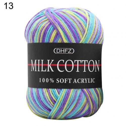 Vibrant multi-colour jacquard knitting yarn for creative projects