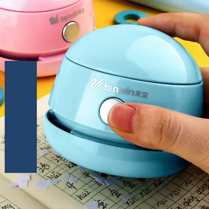 Multifunctional desk organiser set with electric pencil sharpener, eraser, and vacuum cleaner for efficient workspace organisation
