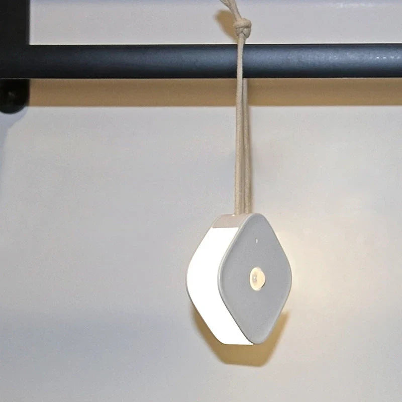 Motion-activated LED wall light with soft, non-dazzling sidelight and large sensing range for hands-free illumination