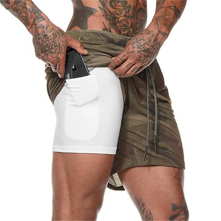 Premium breathable compression shorts with side pockets for enhanced comfort and performance during workouts