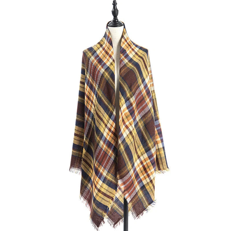 Luxury plus-sized double-sided cashmere-like scarf shawl in various colors