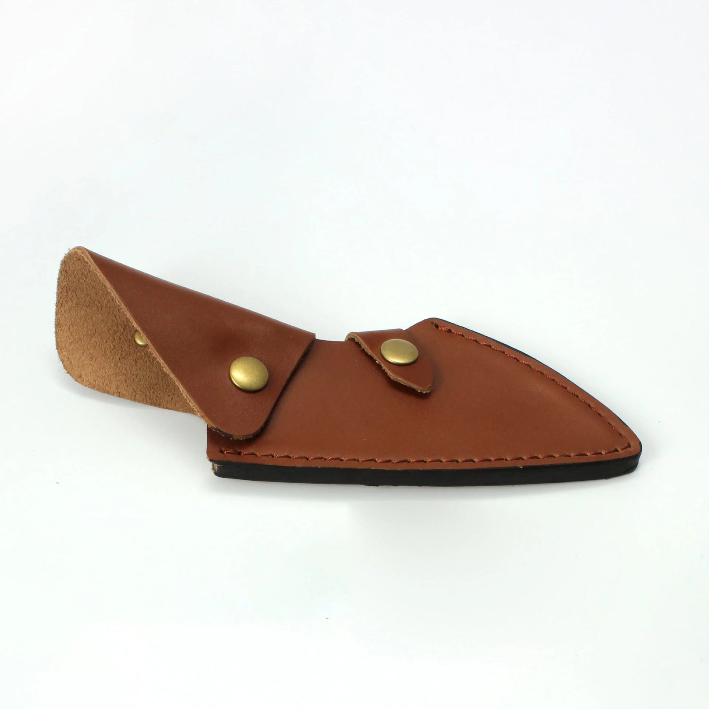 Forged stainless steel boning knife with ergonomic handle and leather sheath