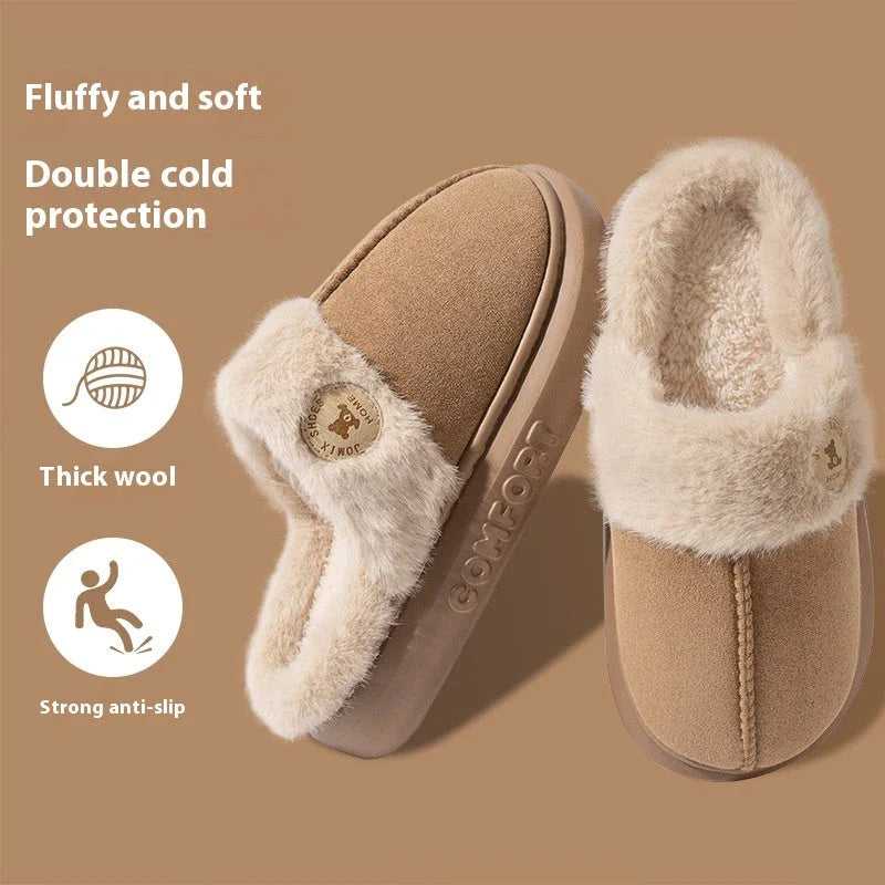 Plush, fleece-lined slippers in a variety of colors for women and men to wear indoors and outdoors