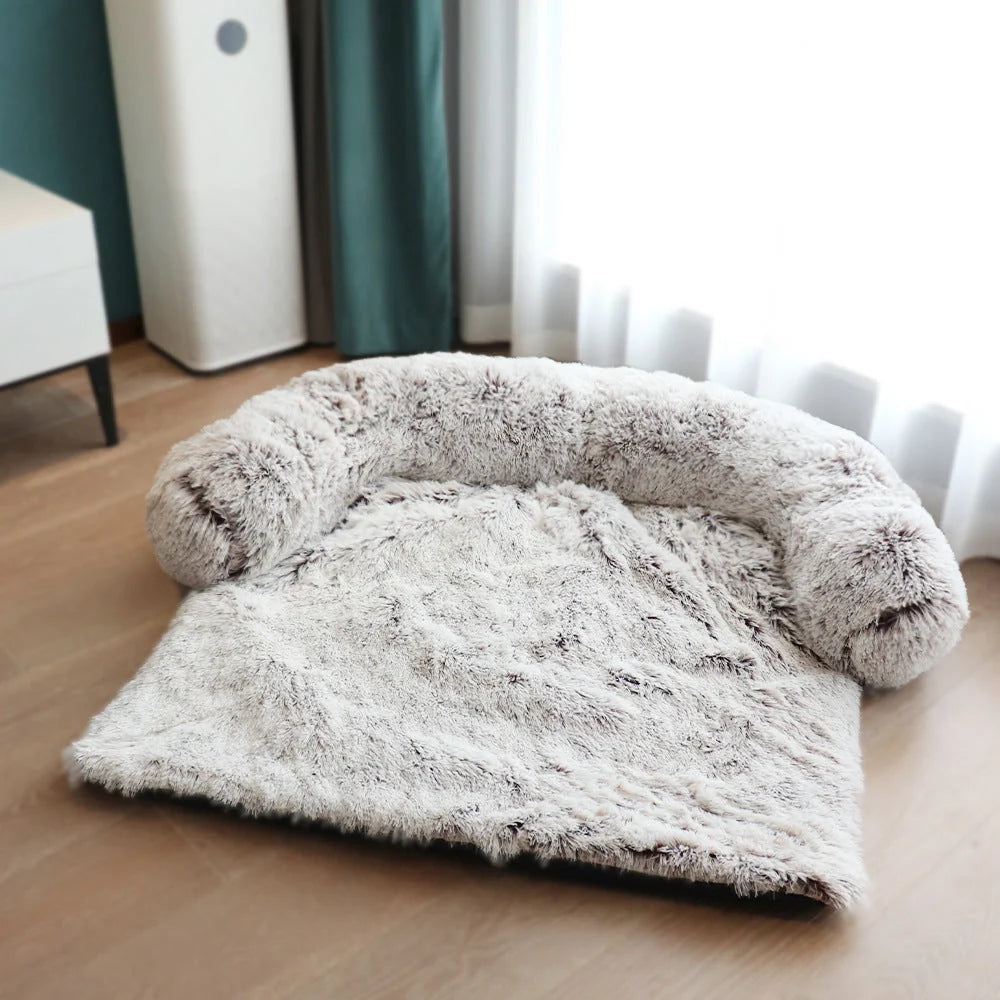 Removable pet dog mat with soft velvet fabric and self-warming polyester inner layer