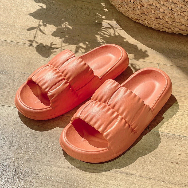 Plush Comfort Bathroom Slides in various vibrant colors, featuring soft EVA soles and water-resistant design