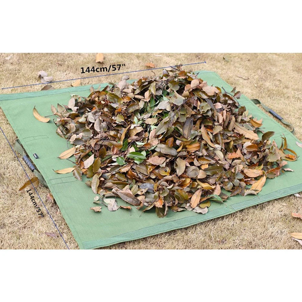 Heavy-duty recyclable garden waste tarpaulin bag in green, grey, or black