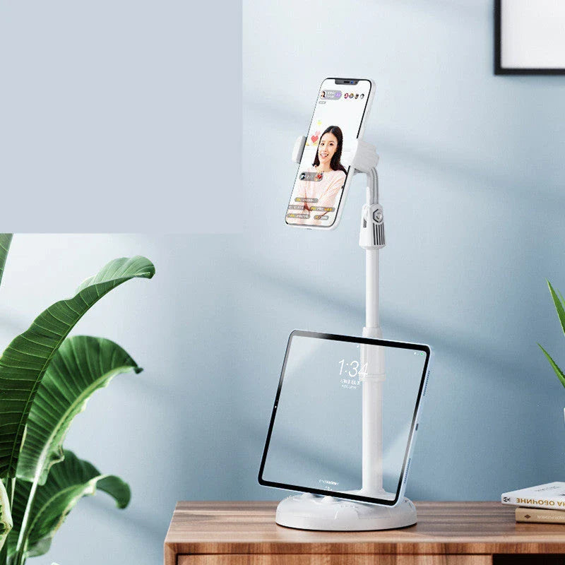 Telescopic phone holder with adjustable height, 360-degree rotation, and cat paw design for versatile mobile device support