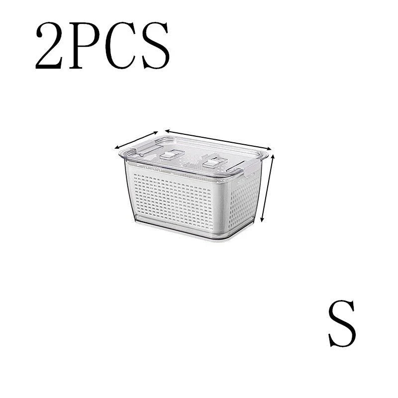 Premium food preservation containers for large capacity refrigerators, featuring customisable partitions, easy-to-clean design, and durable construction.