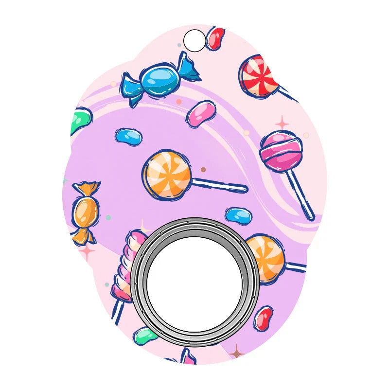 Customizable fidget spinner keychain in various vibrant designs to relieve stress, improve focus, and reduce anxiety