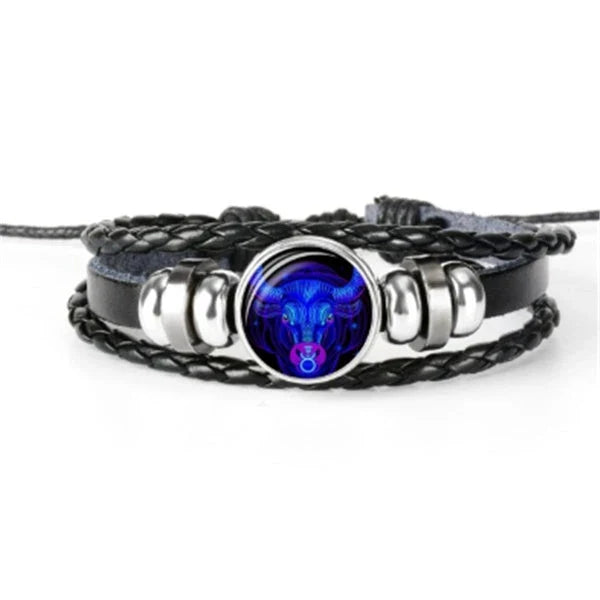 Zodiac Constellation Bracelet with Braided Design for Men, Women, and Kids in Various Colors