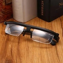 Adjustable Focus Sight Glasses with dial-controlled magnification for clear vision