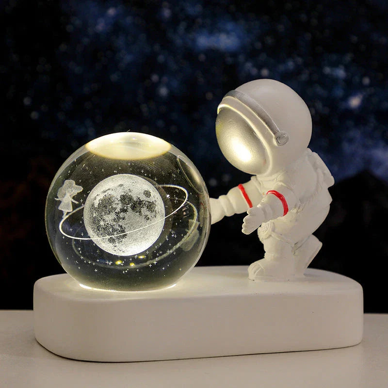 Enchanting Cosmic Night Light: A mesmerizing crystal ball that casts a warm, soothing glow and transforms any space into a tranquil oasis with its stunning 3D celestial design.