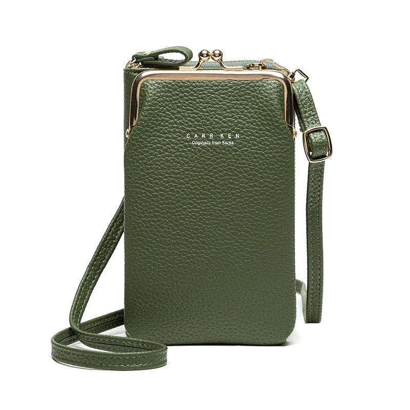 Stylish PU leather shoulder bag featuring a lychee pattern design in a range of vibrant colours