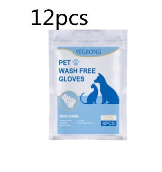 Disposable pet gloves in aluminium foil, pack of 6, for hygienic pet care