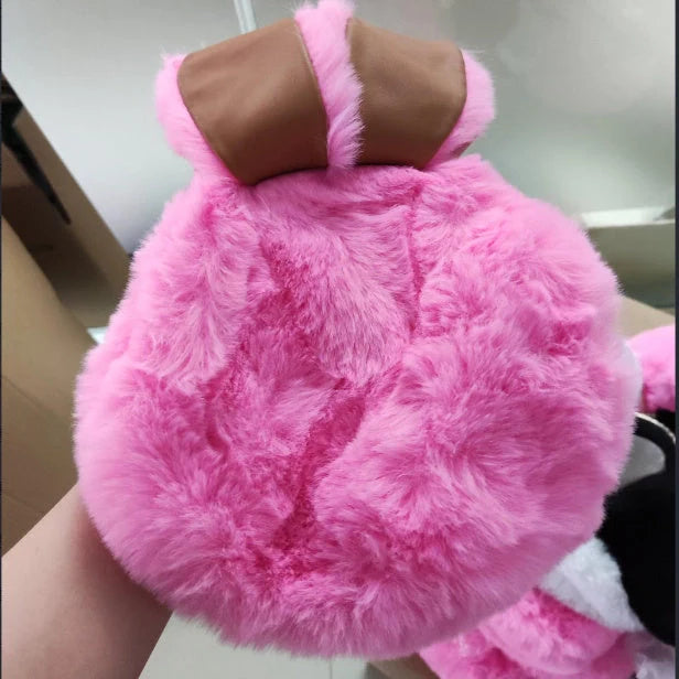 Stylish plush rabbit ear clip messenger bag in various colors