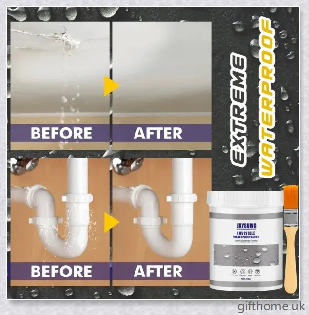 300g transparent waterproof adhesive for sealing cracks and preventing leaks on exterior walls, bathroom floors, and more