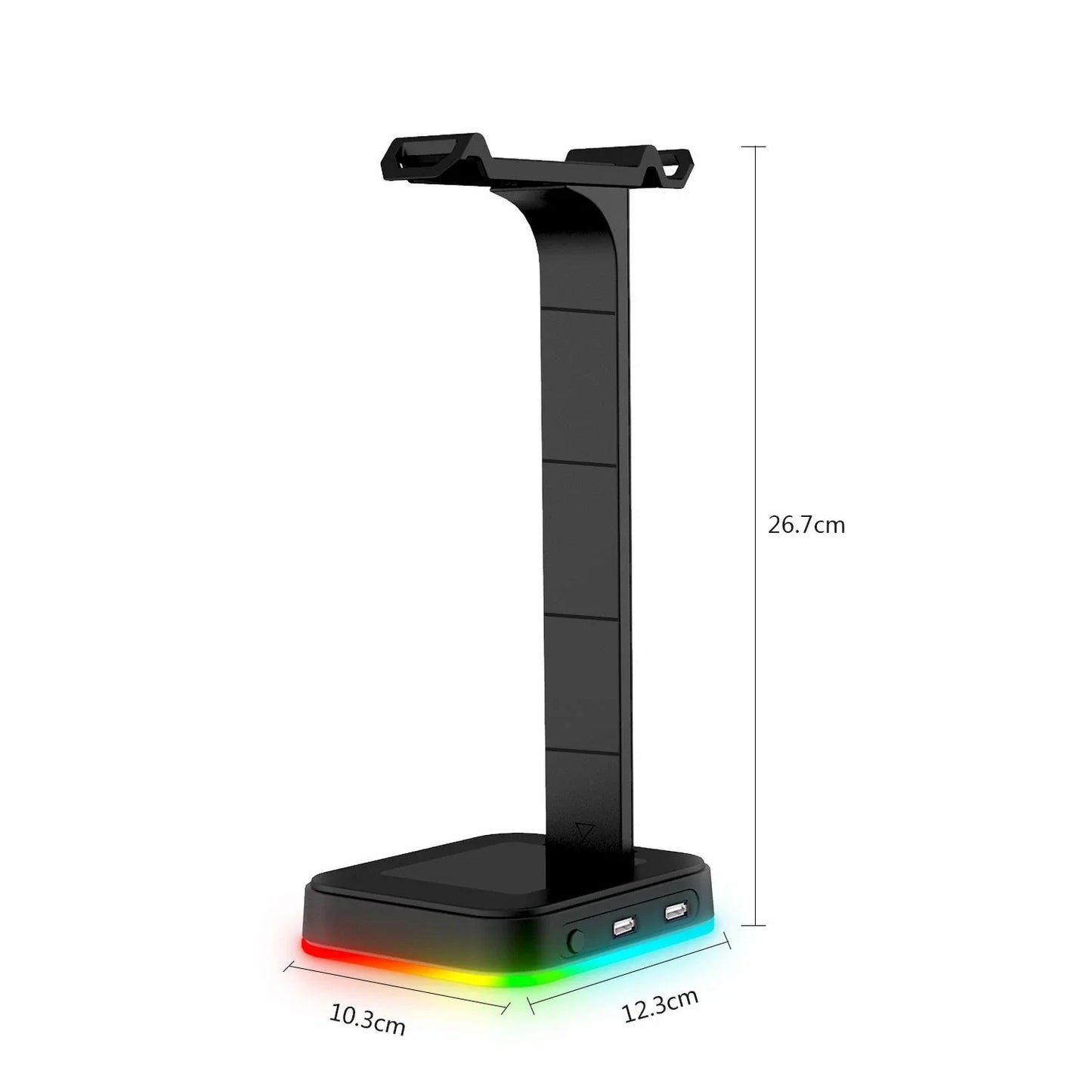 KAFRI RGB Headphone Stand with Power Strip and USB Charging Ports