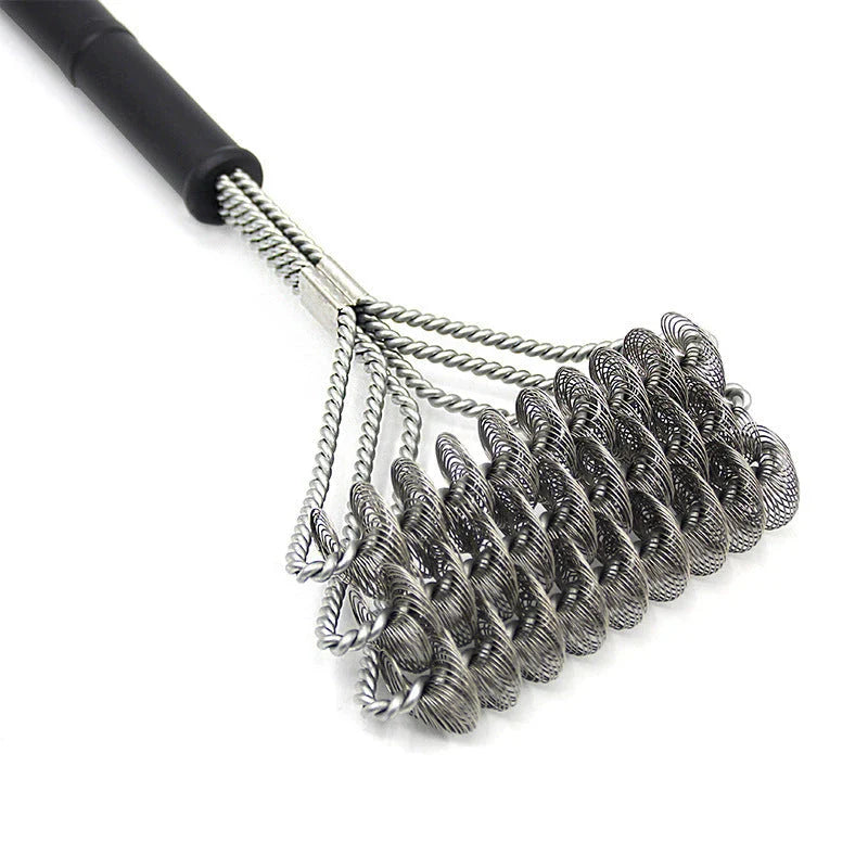 Premium stainless steel barbecue grill cleaning brush with durable wire bristles and ergonomic handle for easy grill maintenance