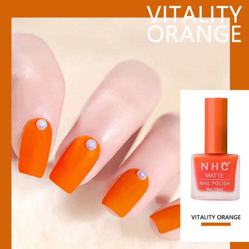 Matte nail polish in various colours showcasing fast-drying and long-lasting formula