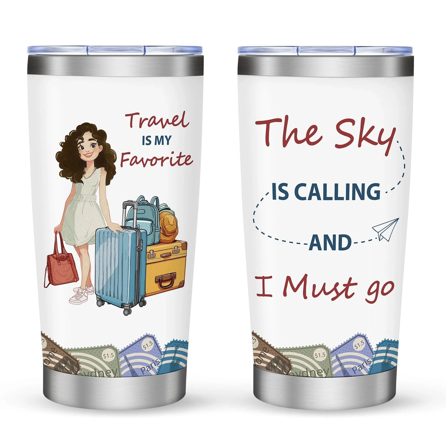 20oz Car Cup with secure lid, perfect for preventing spills during commutes