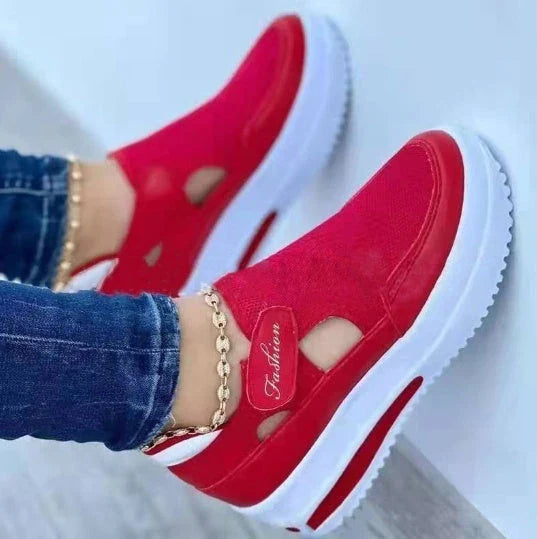 Comfortable women's mesh sneakers in various colors and sizes, featuring a breathable, flexible design for active lifestyles