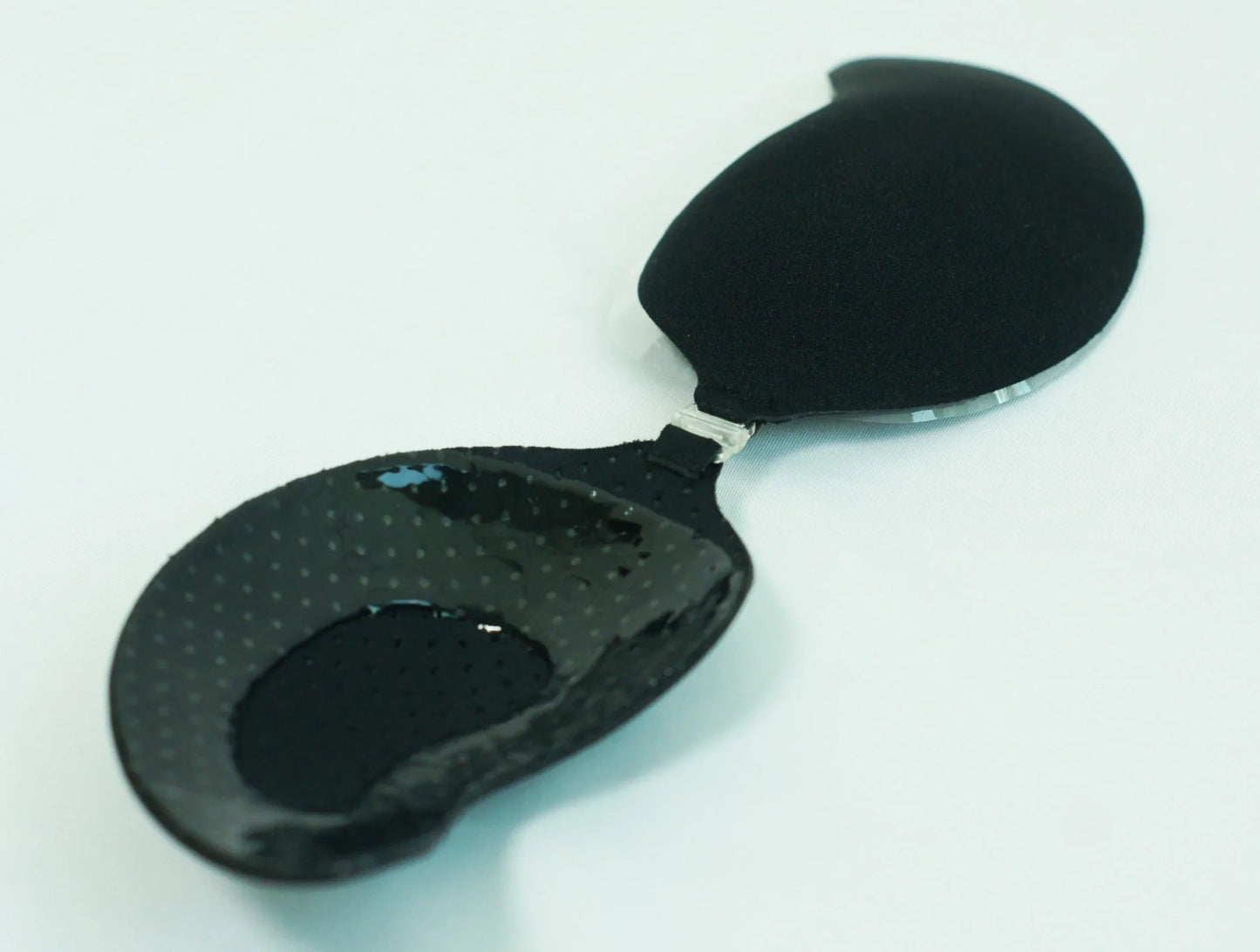 Lala Goddess Mango Cup deep V invisible bra in black and flesh colors