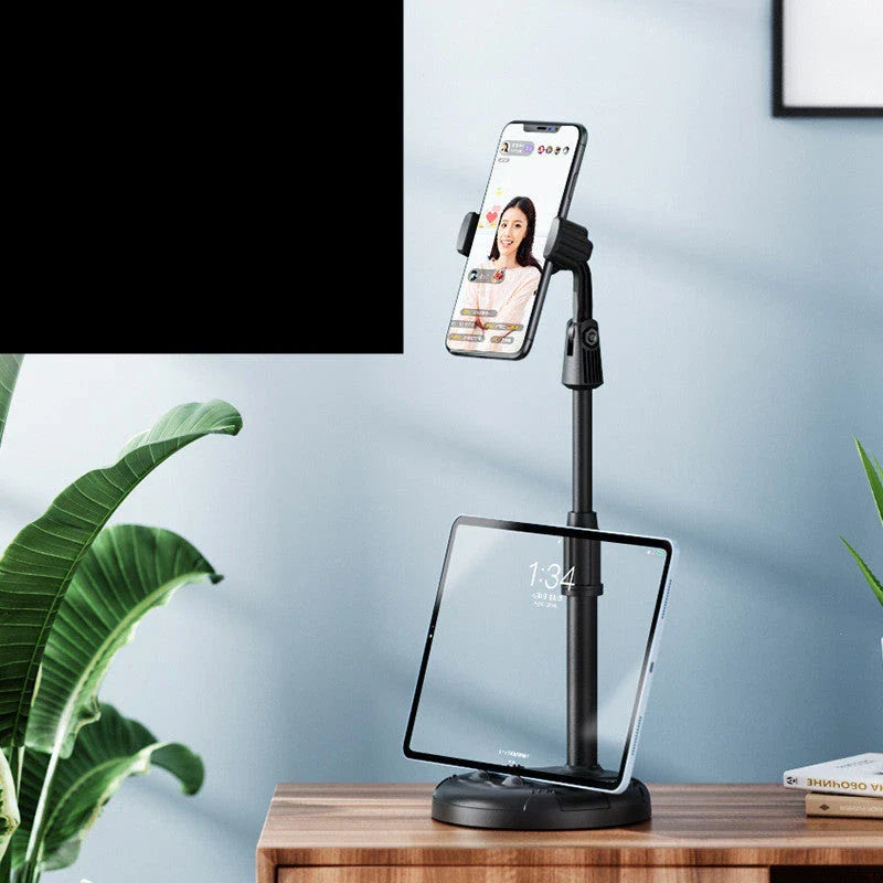 Telescopic phone holder with adjustable height, 360-degree rotation, and cat paw design for versatile mobile device support