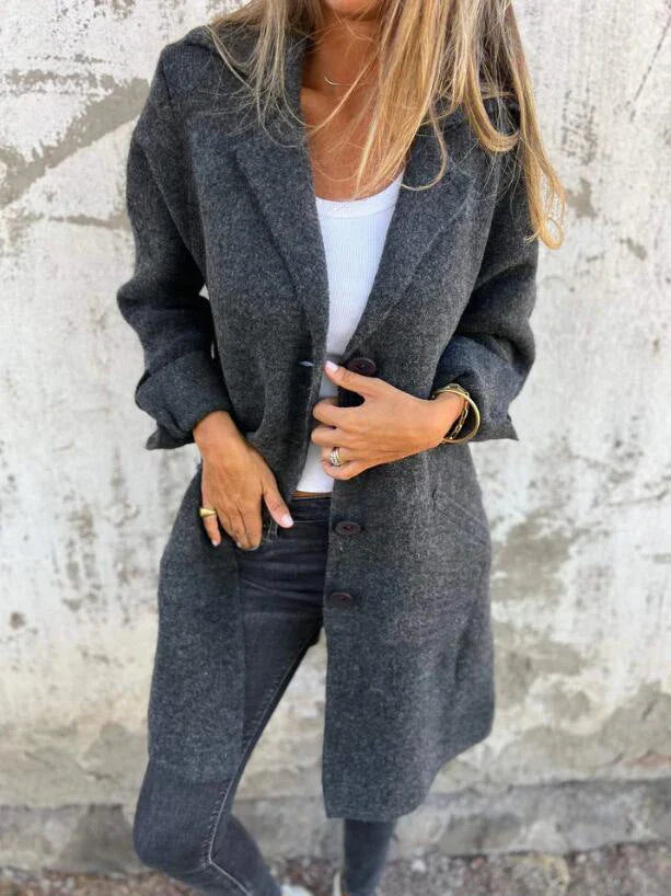 Stylish single-breasted cardigan with pockets in various colors and sizes