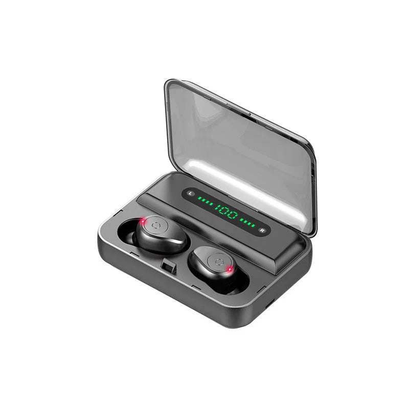 Premium Binaural Bluetooth Headset with Portable Power Bank for Exceptional Sound Quality and Charging on the Move