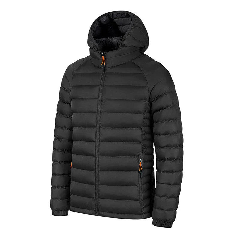 A stylish and versatile hooded jacket with a range of color options, featuring a lightweight design, convenient pockets, and a smooth zipper closure.
