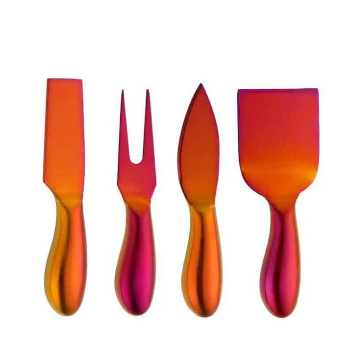 A set of colourful, stainless steel spatulas with a vibrant, glossy finish, designed to elevate your culinary experience.