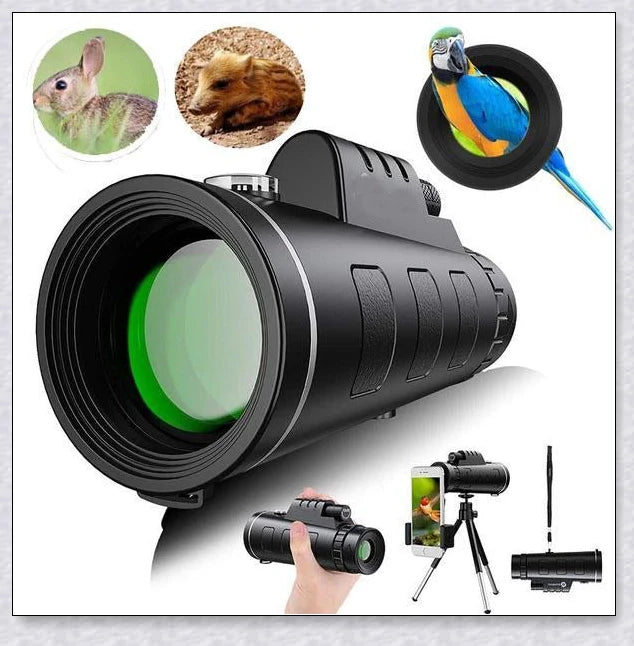 Starscope Monocular - High Power 4K Monocular with Mobile Holder and Tripod for Outdoor Adventures