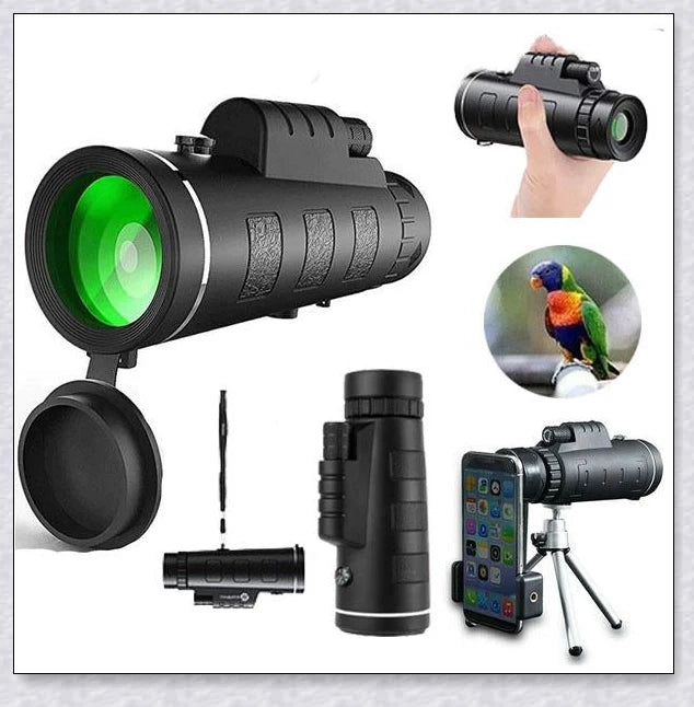 Starscope Monocular - High Power 4K Monocular with Mobile Holder and Tripod for Outdoor Adventures