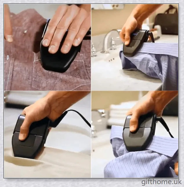Folding Portable Iron Compact Touch Up Mini Travel Iron - A compact, foldable travel iron with Teflon non-stick plate and adjustable temperature settings for versatile fabric care