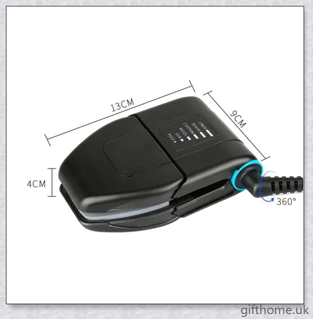 Folding Portable Iron Compact Touch Up Mini Travel Iron - A compact, foldable travel iron with Teflon non-stick plate and adjustable temperature settings for versatile fabric care