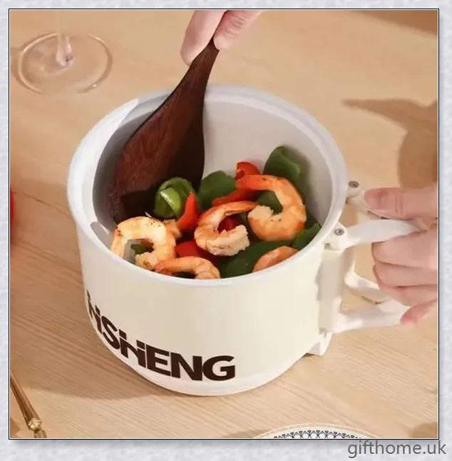 All-In-One Intelligent Electric Noodle Cooker with 1.8L capacity, 360-degree heating, and automatic safety features