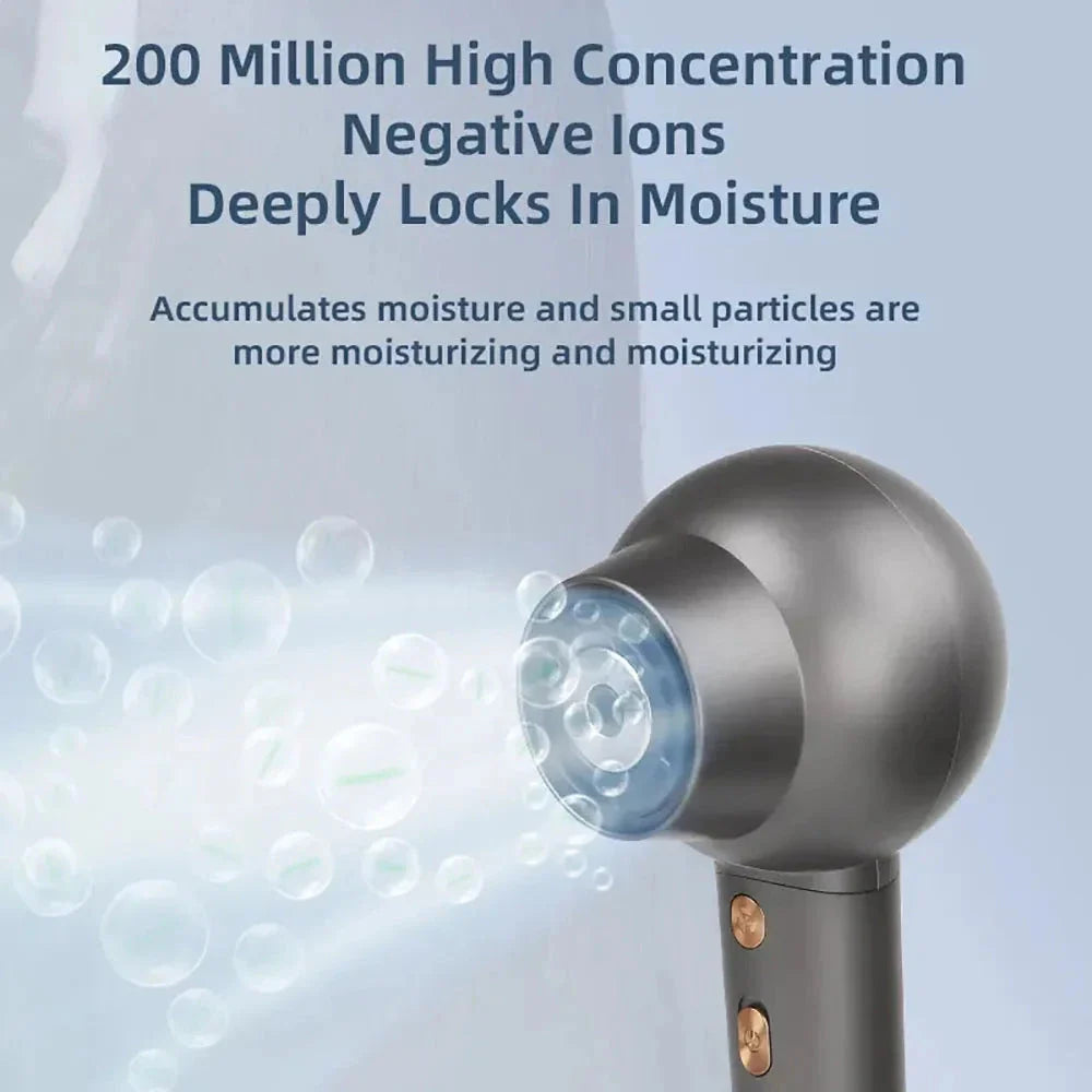 Professional High-Speed Leafless Hair Dryer with Negative Ions for Salon-Quality Hair Styling