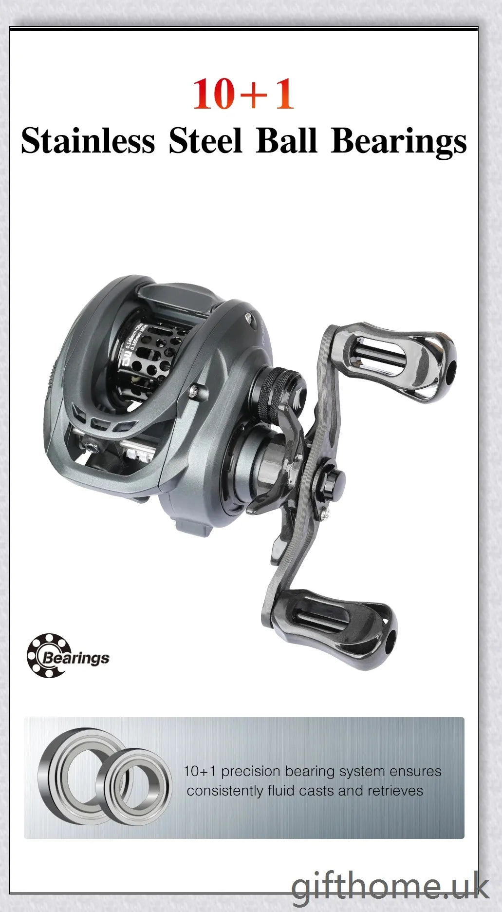Lightweight, high-performance baitcasting reel with advanced features for precise control and long-distance casting