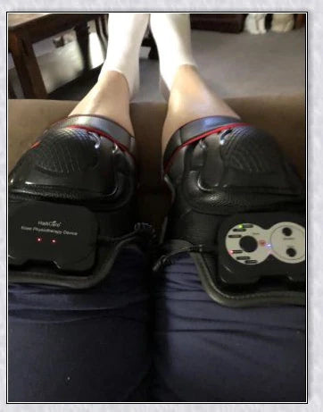Magnetic Knee Massager with adjustable temperature, timer, and vibration settings for soothing pain relief
