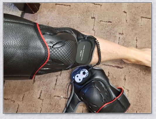 Magnetic Knee Massager with adjustable temperature, timer, and vibration settings for soothing pain relief