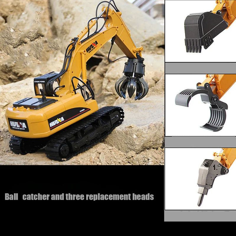 GiftHome_UK Excavator 3-in-1 Wood Ball Grabber